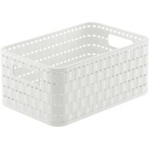 Korb Country A6 – 4 L – Weiß – Kunststoff – 23,7 x 15,8 x 10,8 cm – Stapelbar – Abwaschbar