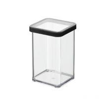 Loft Boîte de conservation carrée avec couvercle et joint - Convient à un usage alimentaire - Ustensiles de cuisine - Organisateur - Plastique (san)
