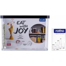 Loft Boîte de conservation rectangulaire avec couvercle et joint - Qualité alimentaire - Boîte de rangement - Ustensiles de cuisine - Organisateur