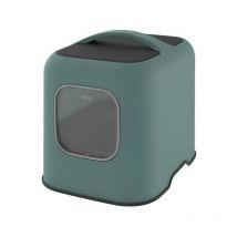 ROTHO - Maison toilette pour chat 57 x 39 x 40 cm - Bac a litiere - Vert de Gui