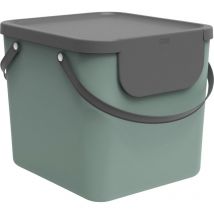 Rotho Mülltrennungssystem Albula 40 L misteltoe green Recyclingbehälter Müll- & Abfalleimer