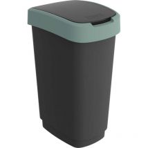 Swingeimer Twist 10 l schwarz misletoe green Swingeimer - Rotho