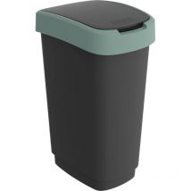 Rotho Swingeimer Twist 50 L schwarz misletoe green Mülleimer
