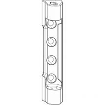 Nx Axerlager P6/130 Standard pvc mit 2 Bohrzapfen 6 mm 130 kg silber - Roto