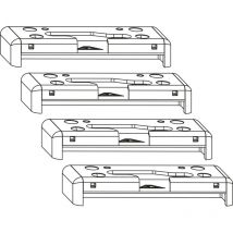 Roto - Patio Alversa Spaltlüftungsschließstück Set Für Parallel Schiebe Tür Pvc Plus Plan/plus Tec Links