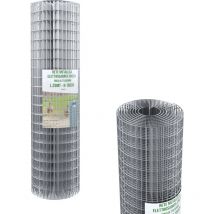Rotolo Rete Metallica Per Recinzioni 25 M Zincata Elettrosaldata Rigida Maglia 75 x 50 mm Per Giardino Orto Piante Spazi Esterni (150 Cm)