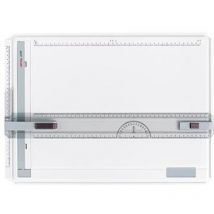 Zeichenplatte profil din A3 mit freier Nullpunktwahl Kunststoff hellgrau