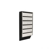 Rottner - Boite aux lettre collectives depot 6 silver / black avec 2 clés