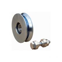 Roue pour portail coulissant - Gorge Triangulaire - Ø80mm - Jusqu'à 300KG - Acier zingué - DECO FER FORGE