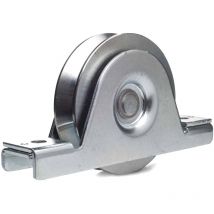 Roue à gorge en V Ø 100 mm pour rail en V , monture à encastrer