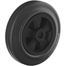 Roue caoutchouc noir diamètre 200 x 50 alésage 20 longueur de moyeu 60 mm roulement à rouleaux