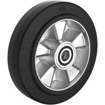 Roue caoutchouc EASYROLL NOIR, 250 x 50 alésage 25 longueur de moyeu 60 mm roulement à billes
