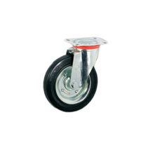 Roulette en caoutchouc – Disque en acier – Charge max 240 kg – 80 mm – TELLURE