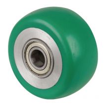 Roue D.160mm Trgf.600kg pu vert Axe D.20mm Longueur moyeu 60mm bs rolls