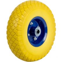 Roue de brouette tubeless 3.00-4, jaune et bleue