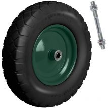 Roue de brouette tubeless 4.00-8 noire et verte Humberg