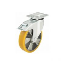 Blickle - roue de guidage poids lourd av blocage lk-alth 100K-3-FI, charge 250 kg roue diam. 100mm, dim plaque 140x110mm