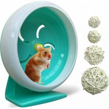 Silent Hamster Wheel, Silent Turntable, Adjustable Stand Silent Rotating Hamster Wheel, Suitable for Hamsters, Rats, Small Pets (About 17.5cm)