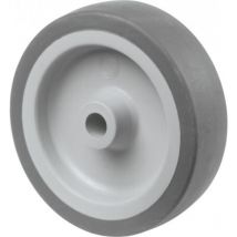 Bs Rollen - Roue Caoutchouc 100mm gris paliers lisse