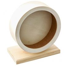 Roue d'exercice Bogie en bois 29 cm pour rongeur Flamingo