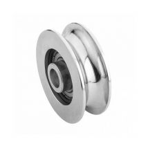 Roue gorge u sur roulement pour portail 16mm - Ø80mm