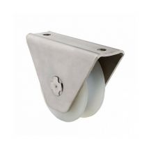 Roue Gorge U Sur Roulement Pour Portail 20mm En Applique - Ø100mm En Nylon