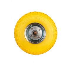 Werka Pro - Roue increvable jaune 10 260 x 85 mm axe central Alésage 20mm