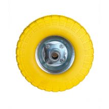 Werka Pro - Roue increvable jaune 260 x 85 mm axe déporté Alésage 20 mm