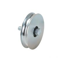 Roue pour portail Art.400 avec pene 1 roulement 60 mm rainure ronde en acier galvanise'