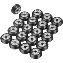 Ugreat - Roues, 20pcs en forme de v roue de rainure 5mm alésage 625 accessoires de poulie de roulement pour imprimante 3D cnc