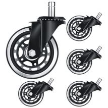 Roues de chaise de bureau – Roues de rechange – Roulettes de chaise universelles de 5,1 cm, roues de chaise robustes, sans bruit, s'adaptent à 98 %