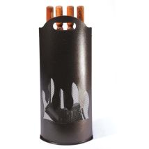Conteneur mobile 25x60h cm – Serviteur de cheminée – Matières, Largeur, Longueur – Artigianferro