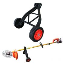 Aougo - Roues de Support pour Coupe-Bordures, Roues de Support Ajustables,Accessoire pour débroussailleuse (Black)