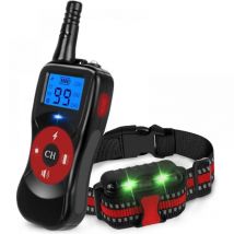 Cyslmuk - Rouge Collier de Dressage pour Chiens, Collier de Dressage pour Petits, Moyens et Grands Chiens Rechargeable, Mode de Formation 3+1,
