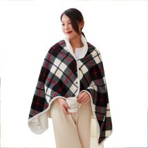 Rouge Couverture châle chauffante, Couverture électrique Portable, Couverture chauffante Douce, Poncho électrique, Couverture chauffante, Couverture