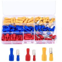 Rouge, Jaune, Bleu, 150 Pièces)-Ensemble de Connecteurs de Câble à Sertir, Assortiment Cosses de Electriques, Cosses à Sertir Isolées, Raccord Rapide