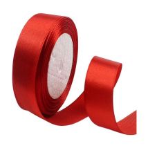 Linghhang - Rouge Lot de 2 Ruban Satin 20mm x 22m,Ruban Cadeau,Ruban Couture,Ruban de Satin de soie pour Décoration de Mariage, l'artisanat de