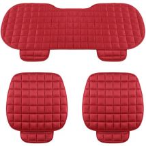 Rouge)Accessoires de voiture protecteur housse de siège confort, lot de 3, universel, voiture, 2 protections de siège avant et 1 protection de siège