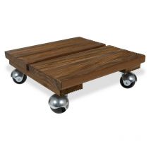 Roule plante bois carré naturel - 30x30 cm - Bois - Louis Moulin
