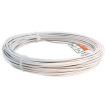 ROLLO 10mt ALAMBRE FORRADO BLANCO