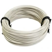 Rouleau de 5 mètres fil électrique 0,75mm² cuivre blanc câble souple faisceau