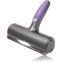 Basetbl - Rouleau à poils d'animaux réutilisable, rouleau sonique multi-surfaces pour enlever les poils d'animaux avec lumière led, épilateur