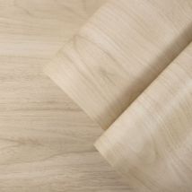Rouleau adhésif bois chêne clair au mètre - Autocollants Revêtement Adhésif Cuisine Meubles Salle de bain - 60cmx20m