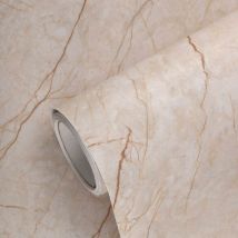 Rouleau adhésif sol marbre rose anti-dérapant étanche au mètre - 60cmx20m