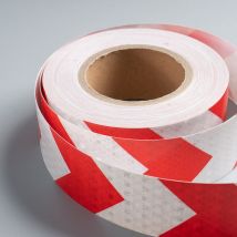 Serbia - Rouleau auto - adhésif réfléchissant Rouge Blanc, 5M x 5cm, sol mural disponible flèches de guidage marquage réfléchissant pour le corps du