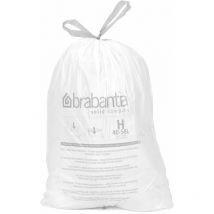 Rouleau 10 sacs poubelles 50 l blanc Code h - Brabantia