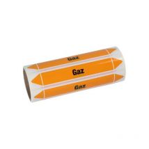 Rouleau de 100 étiquettes signalétiques Gaz