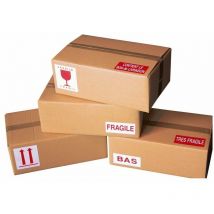 Tiquette de signalisation - fragile + verre - rouleau de 1000 etiquettes