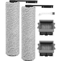 Pnuaticm - Rouleau de Brosse de Rechange et Filtre Accessoires pour Tineco Floor One S5 Combo pour Aspirateurs Secs et Humides,2 Rouleaux de Brosse,2