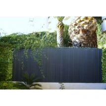 Jet7garden - Rouleau de canisse à lattes Gris anthracite 1.50mx 2.50 m